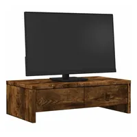 VidaXL Monitorständer mit Schubladen Räuchereiche 50x27x15 cm