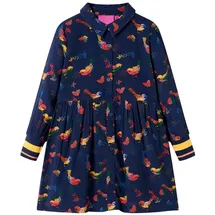 vidaXL Kinderkleid mit Langen Ärmeln Marineblau 128