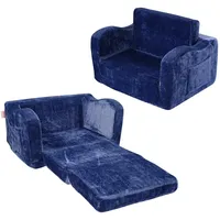 Vevor Kindersofa 2 in 1 umwandelbares Kindersofa zum Liegestuhl, ausklappbarer Kindersofa-Sessel, Kleinkind Armlehnenstuhl-Bett, zusammenklappbares Kinderspielsofa, Kindercouch Blau