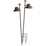 Mirabeau LED Laterne Solar-Laterne 2er Set Ivexil antikbraun braun