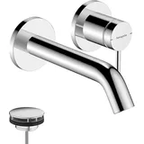 Hansgrohe Tecturis S Einhebel-Waschtischmischer Unterputz für Wandmontage EcoSmart+ mit Auslauf 16.5cm chrom