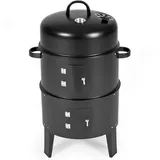 Buri Gartengrill + Räucherofen schwarz