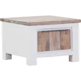 GUTMANN FACTORY Couchtisch GUTMANN FACTORY "Tampa", weiß (weiß, natur), B:60cm H:43cm T:60cm, Tische, Couchtisch Holz-Couchtische Eckige Couchtische, mit Schublade, quadratisch