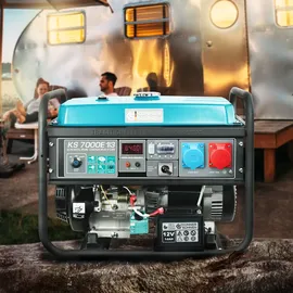 Könner & Söhnen KS7000E-1/3 Stromerzeuger Generator Benzin Notstromaggregat 5500W mit E-Start