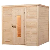 Weka Massivholzsauna Bergen 2 mit Holztür