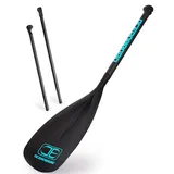 OCEANBROAD SUP Paddle Board Paddel 3 Stück Verstellbarer Carbon Schaft Stand Up Paddel mit Tasche