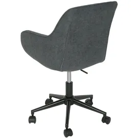 Mendler Bürostuhl HWC-J62, Drehstuhl Schreibtischstuhl Lehnstuhl, Stoff/Textil mit Armlehne ~ anthrazit
