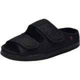 ZHENSI Diabetiker-Hausschuhe Herren Damen Extra Breit Verstellbar Schuhe Für Geschwollene Füße Offene Zehenpartie rutschfeste Sandalen,Schwarz,47 EU - 47 EU