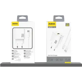 DUDAO A27S 25W GaN USB-A Ladegerät – Weiß