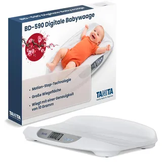 TANITA BD-590 Digitale Babywaage mit Längenmesser Weiß