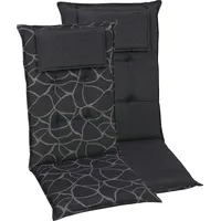 GO-DE Hochlehnerauflage GO-DE, grau (anthrazit), B:50cm T:120cm, Baumwolle, Polyester,