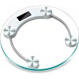 Retoo Personenwaage mit Step-On Technologie Hochpräzise Sensoren aus gehärtetem Glas Waage Personen LCD bis 180kg 100gr Gewichtswaage kg lbs St Transparent