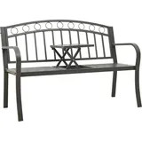 Gartenbank Mit Tisch Grau 120 Cm Stahl