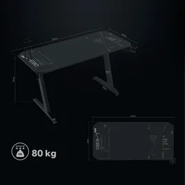SENSE7 Nomad Cybernetic schwarz 120x60 cm
