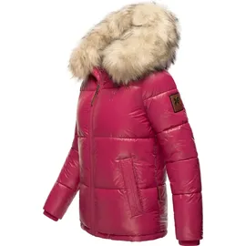 Navahoo Damen Winterjacke Warm Gefütterte Steppjacke mit Kunstfellkapuze Tikunaa