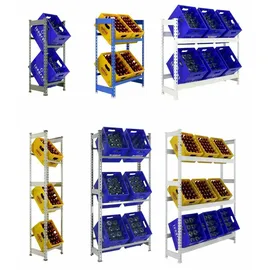 Simonrack Getränkekistenregal 9 Kästen 40 x 30 x 140 cm Grau