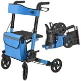 Juskys Aluminium Rollator Vital rot