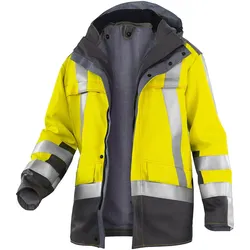 Kübler Wetterschutz Parka SAFETY X Form 1969-8420 - warngelb;anthrazit - 3XL
