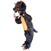 Pretend to Bee Naturkundemuseum Triceratops Dinosaurier Kostüm für Kinder, Offiziell, Strampler, Mehrfarbig, 7-9 Jahre