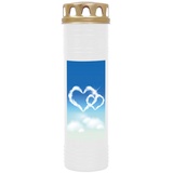 HS Candle 4er Pack Grabkerzen mit Motiv, Grablicht mit Brenndauer von ca. 7 Tage, Motiv: Herz Wolke, in vielen weiteren Varianten