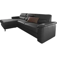 sit&more Ecksofa »Ascara L-Form«, inklusive Boxspring/Federkern-Polsterung, wahlweise mit Bettfunktion, schwarz