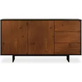 Idimex Sideboard 135 x 71 x 41 cm Schwarz/Kastanie