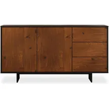 Idimex Sideboard 135 x 71 x 41 cm Schwarz/Kastanie