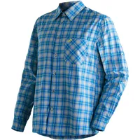 Maier Sports Claas Langarmhemd - Blue Check - M-L
