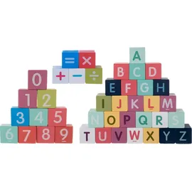 Kruzzel Spielset Puzzlematte Holzbausteine mit Buchstaben und Ziffern Fahrzeuge Figuren Sortierspielzeug 19159