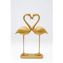 Kare Design Deko Figur Flamingo Love, Gold, Accessoire, Handarbeit, Artikelhöhe 39cm