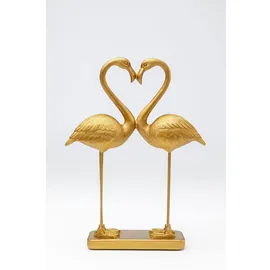 Kare Design Deko Figur Flamingo Love, Gold, Accessoire, Handarbeit, Artikelhöhe 39cm