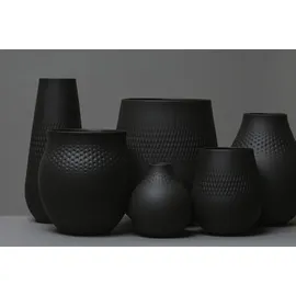 Villeroy & Boch Manufacture Collier Vasen-Set Carré 3-teilig noir