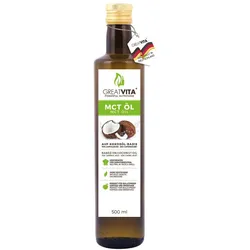 GreatVita MCT Öl auf Kokosölbasis C8 & C10 Fettsäuren 500 ml