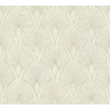 Livingwalls Vliestapete Grau Retro Tapete Gemustert gerader Ansatz New Walls - Grau