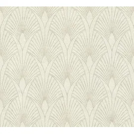 Livingwalls Vliestapete Grau Retro Tapete Gemustert gerader Ansatz New Walls - Grau