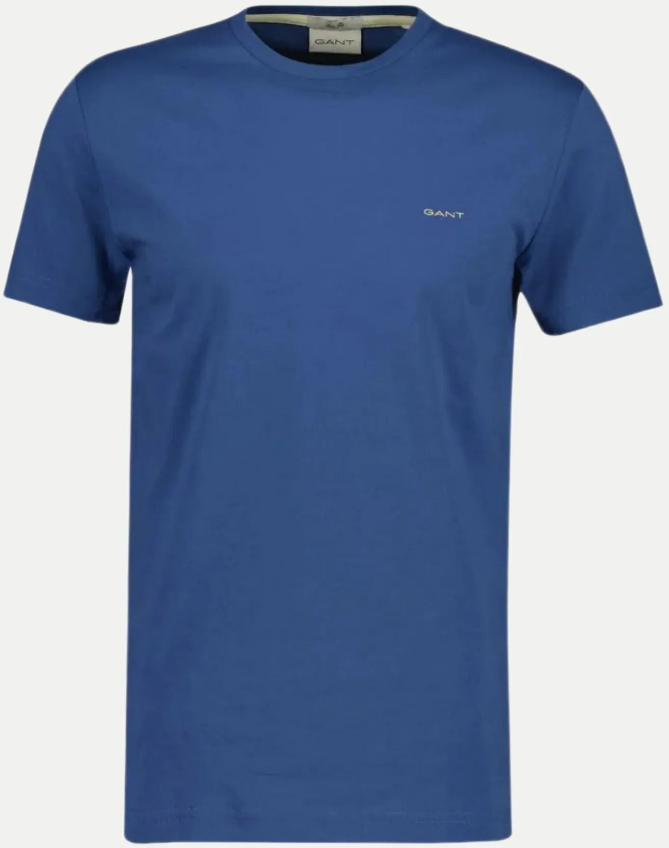 T-Shirt mit Kontrast Logo Blau 4XL