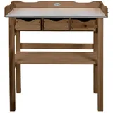 Esschert Design Pflanztisch mit 3 Schubläden Braun - Holz