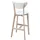 miliboo Barhocker skandinavisch Weiß und Holz 75 cm 2er-Set LEENA