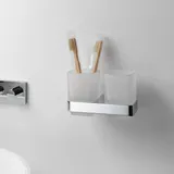 EMCO Loft Doppelglashalter Kristallglas satiniert, Wandmodell,