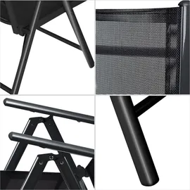 CASARIA Bern Set 7-tlg. Tischplatte Milchglas/anthrazit