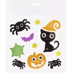 Schwarze Katze Halloween Dekoration für Fenster