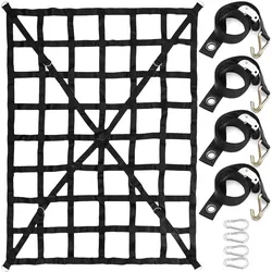 VEVOR Gepäcknetz Ladungsnetz Ladungssicherungsnetz LKW D-Ring-Haken 168x128cm