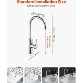 Vevor Einhandmischer Verchromtes Silber