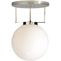 Tecnolumen Bauhaus DMB 26 Deckenleuchte, vernickelt, Ø 30 cm