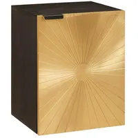VidaXL Badezimmer Schrank mit Regal Schwarz und Gold 38