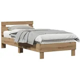 vidaXL Bettgestell mit Kopfteil Artisan-Eiche 80 x 200 cm