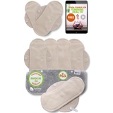 Slipeinlagen waschbar bio Baumwolle; 7-Pack (Größe S) Baumwoll Waschbare Slipeinlagen dünn MADE IN EU; wiederverwendbare Stoff Slipeinlagen; Washable Panty Liners für Ausfluss; NICHT bei Periode