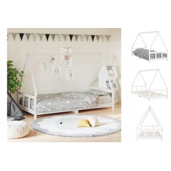 vidaXL Kinderbett Kinderbett Weiß 90×200 cm Massivholz Kiefer weiß