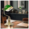 2x Nostalgie Antik Retro Banker Lampe Leuchte Antique grün