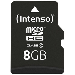 Intenso Speicherkarte microSDHC Card 8GB C10